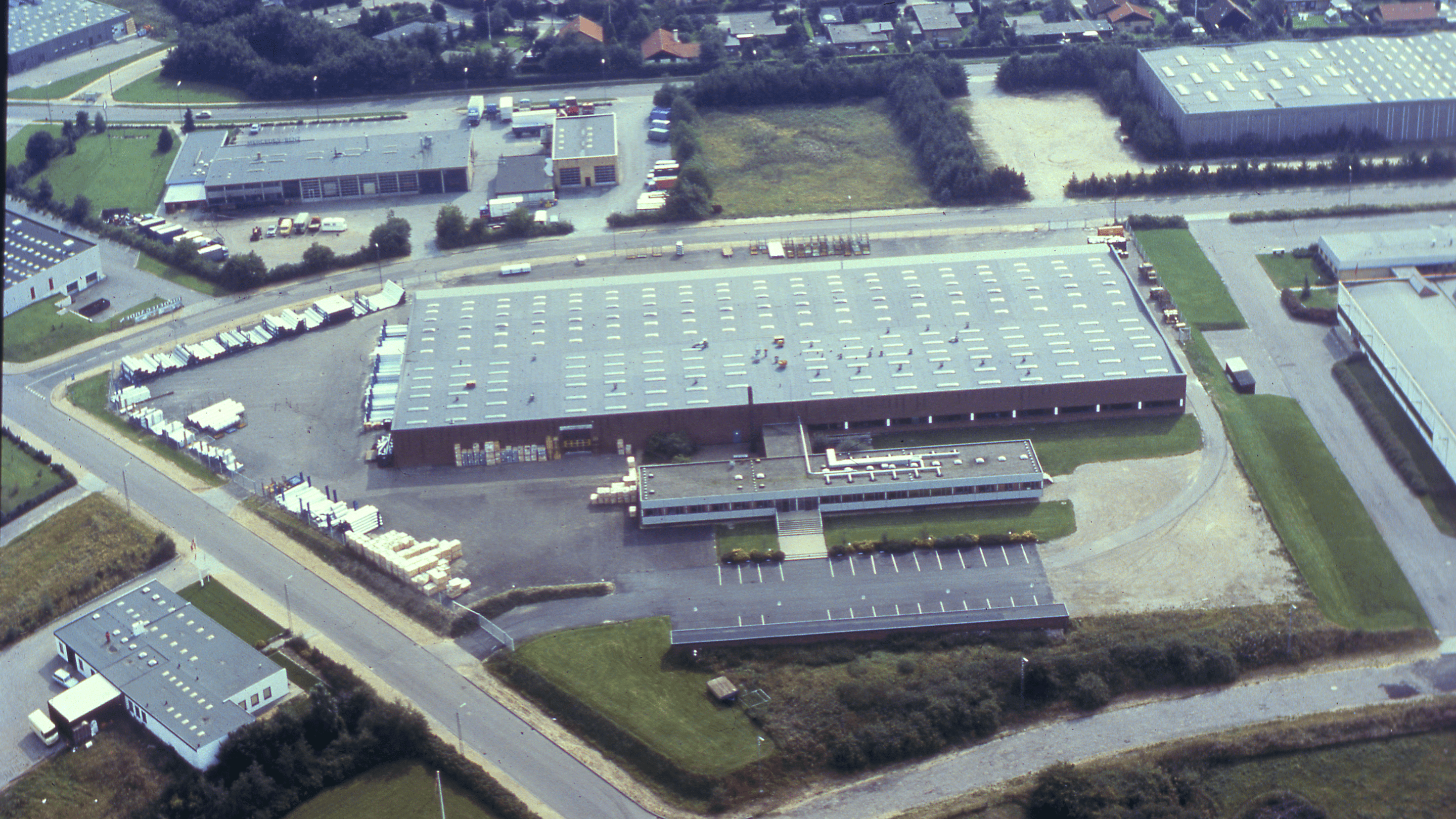 Flygfoto Lindabs fabrik i Haderslev